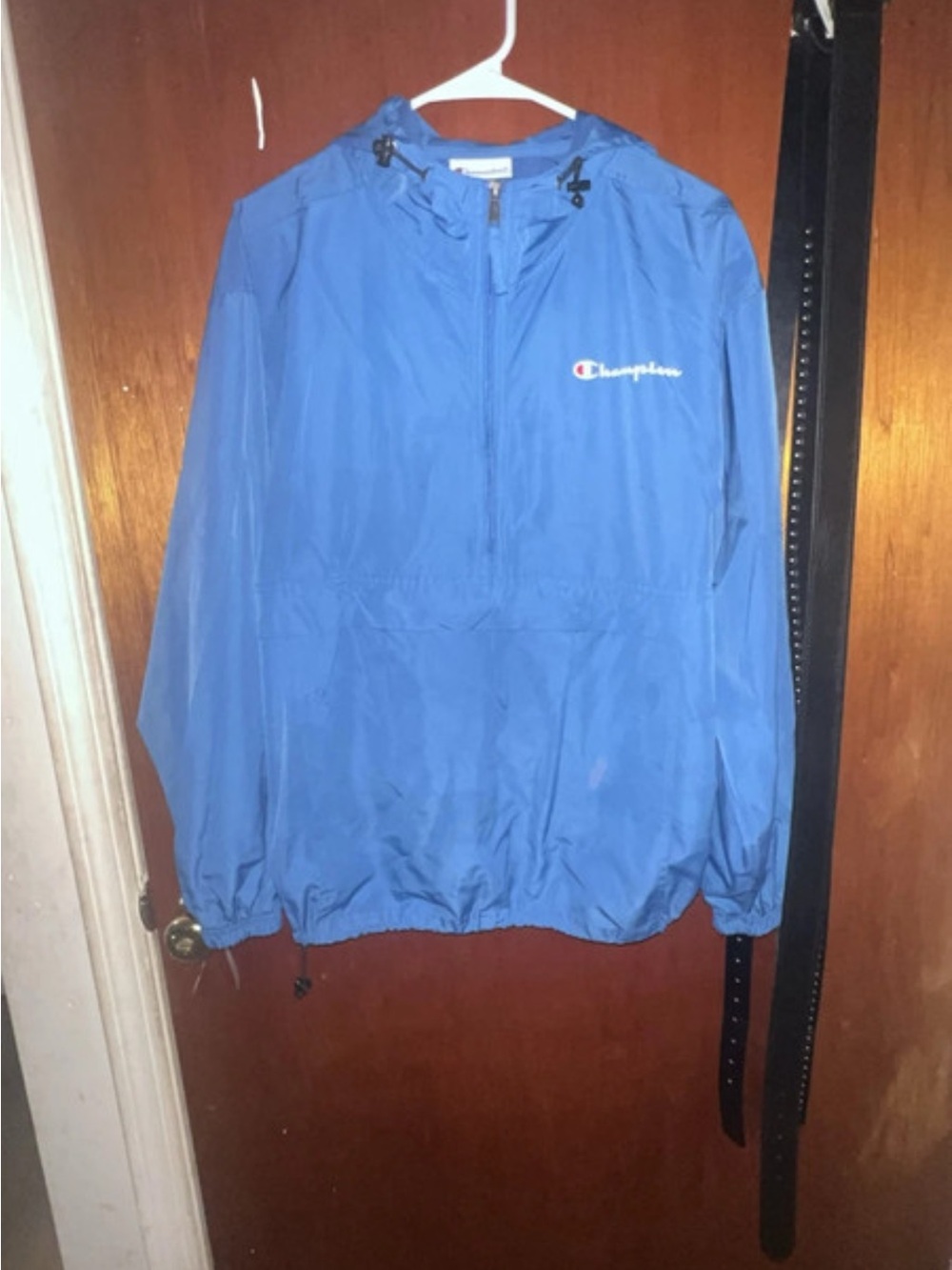 Champion Blue Hooded Windbreaker Anorak
